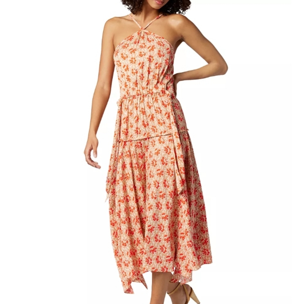 Joie Sloane Floral Print Midi Dress